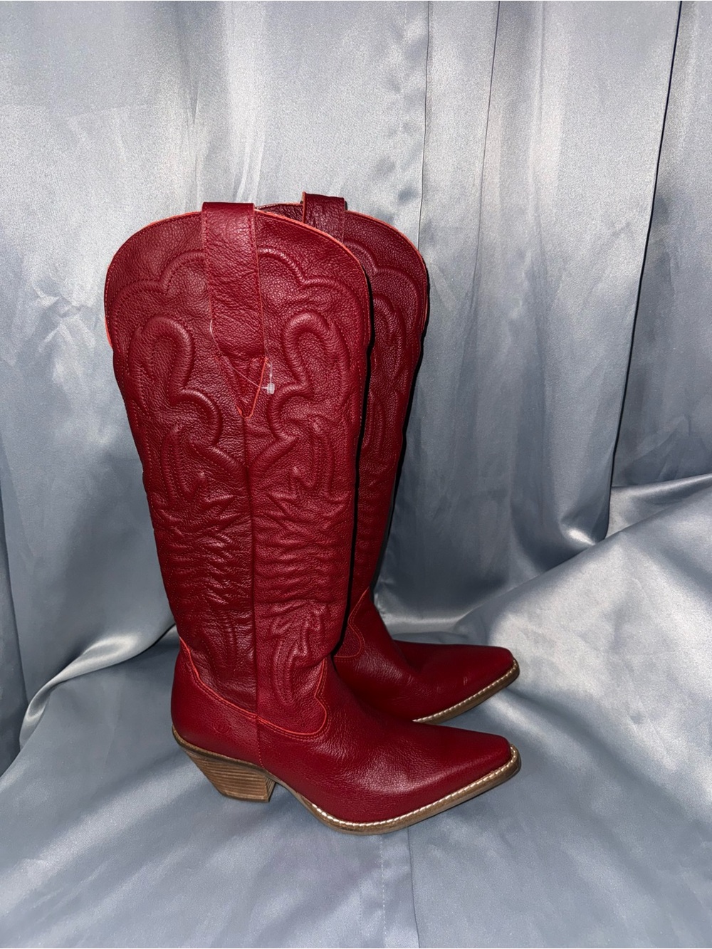 Dingo Red Embroidered Western Cowboy Boots